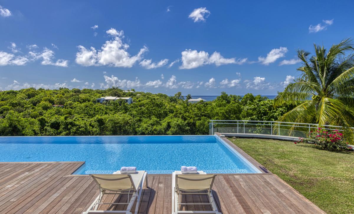 9.Location villa No Limit vue mer Saint Martin les Terres Basses - Piscine